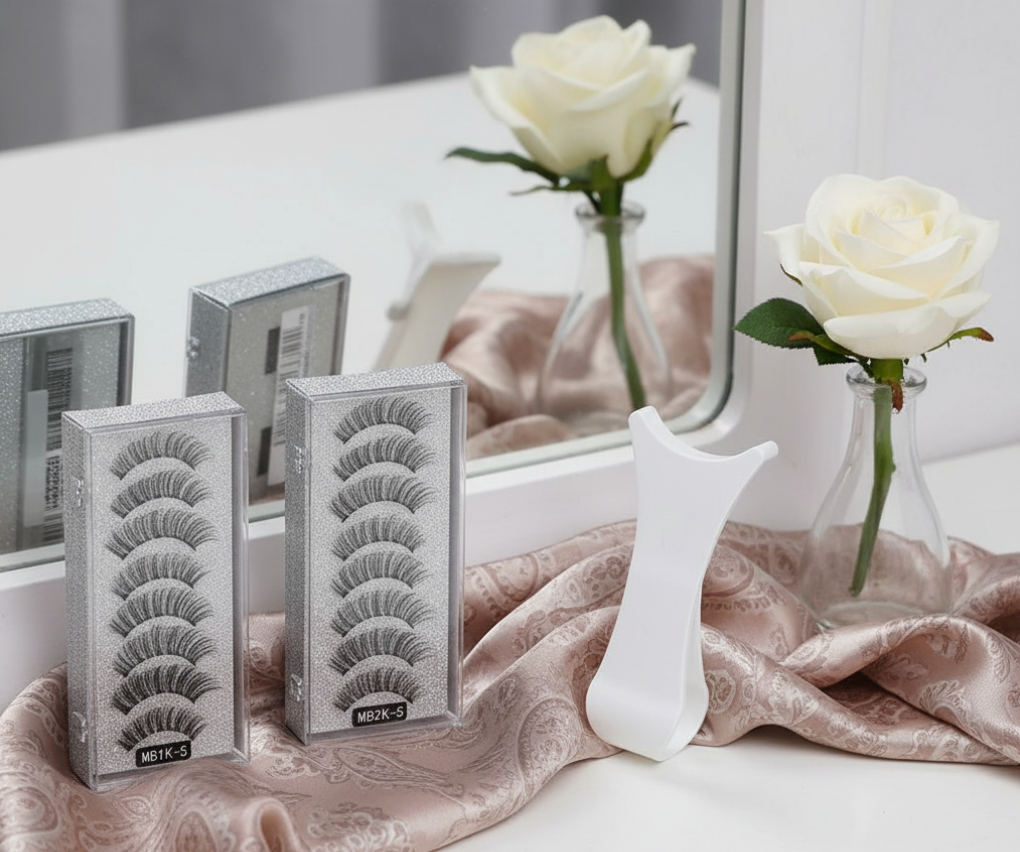 3D Natural Magnetic Eyelashes,With 5 Magnetic Lashes Shipping Box Eyelashes Handmade False Gift Reusable Support Drop Magne T6N2