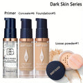 Magic Face Makeup Kit, Natural Moisturizing Primer, Long Lasting Waterproof Concealer Foundation 4pcs