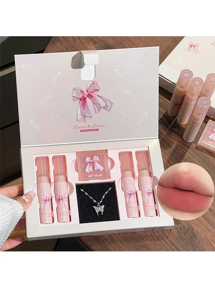 Coffret Maquillage 6 Lipsticks Mat + Palette Blush – Idéal Cadeau