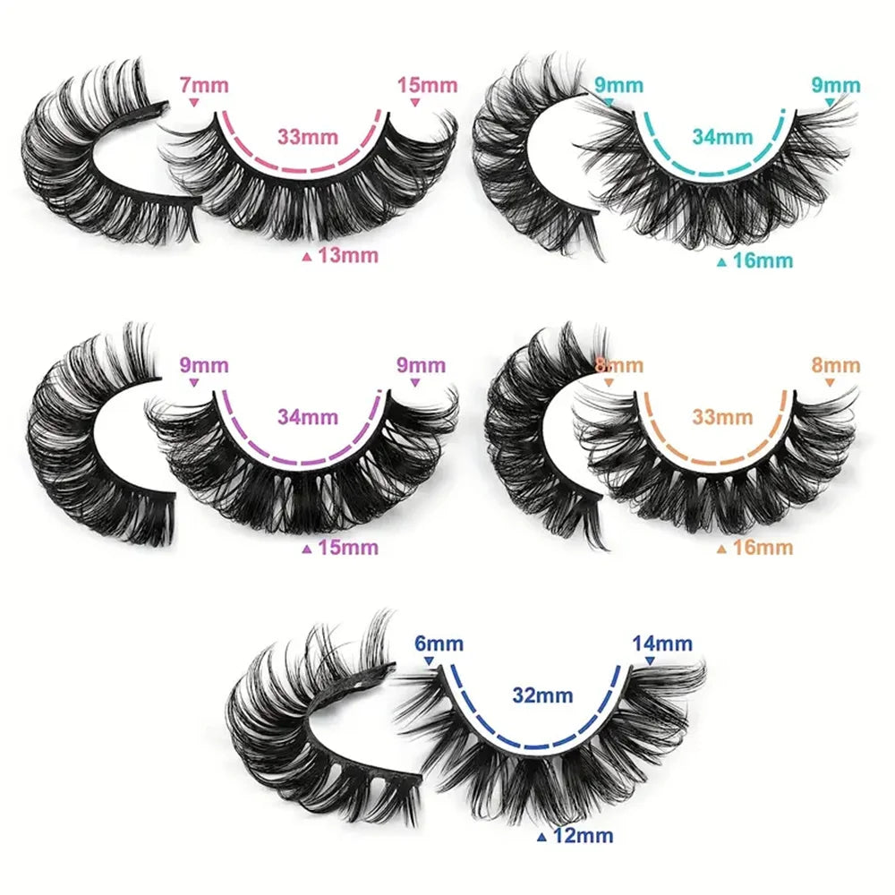 20 pairs Dramatic Volume 3D Faux False Eyelashes for Natural Looking Eyelash Extensions and Makeup