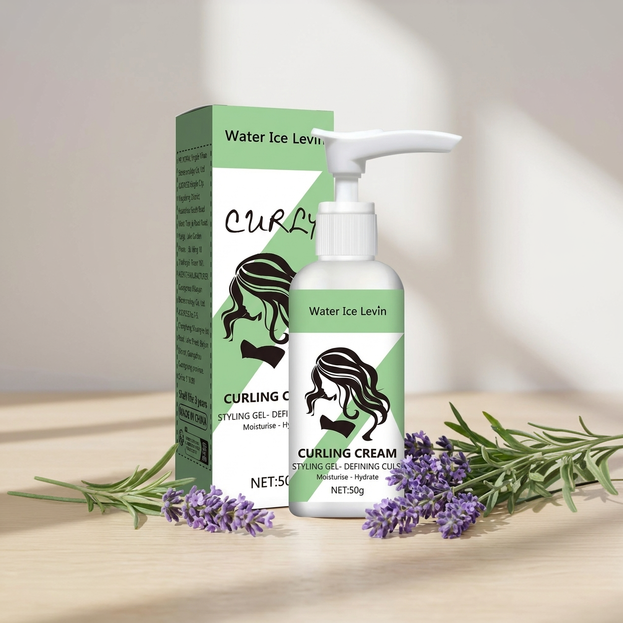 Curly hair Styling cream, moisturizing and smoothing formula, enhances the elasticity and shine of curly hair, easy to set