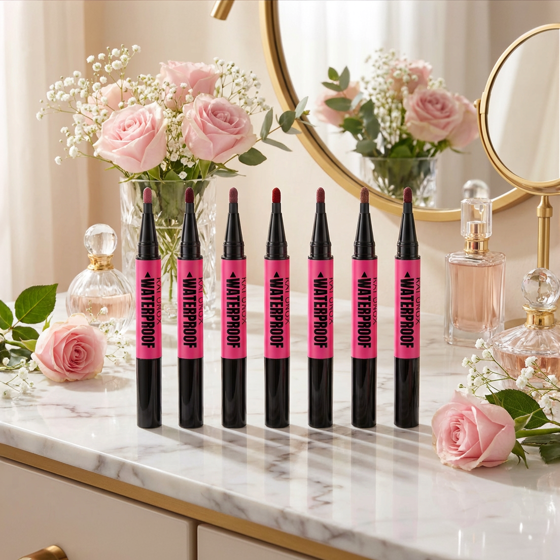 Crayon Lèvres Mat Liquide Waterproof – Définition Parfaite, Effet Repulpant & Tenue Longue Durée (12 Couleurs)